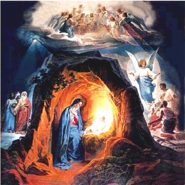 Рождество Христово. Заалтарная роспись Храма Христа Спасителя